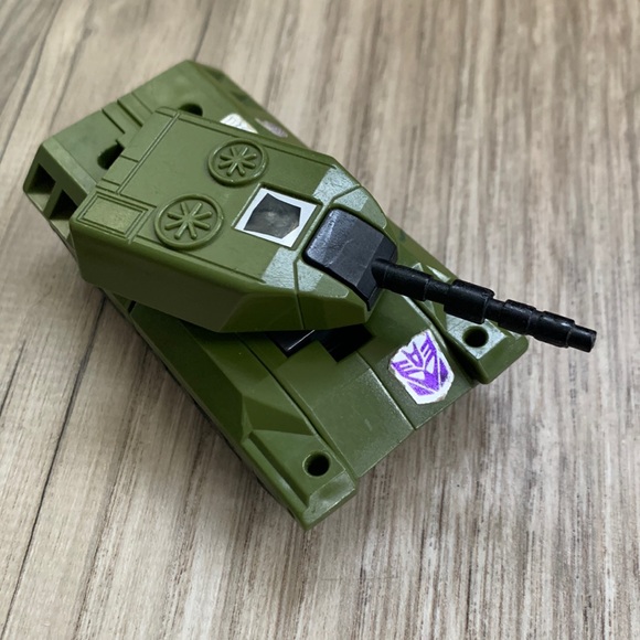 Mini Tranformer Army Tank Military Vehicle Robot Transforming Play toy Vintage - Picture 1 of 8